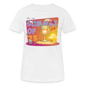 L’été coloré et joyeux de 2023 - T-shirt respirant Femme - blanc - Devant - AI Model Female 172 dark (172cm)