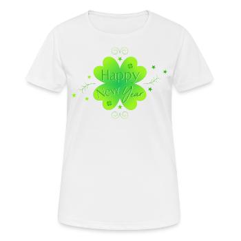 Happy New Year - Frauen T-Shirt atmungsaktiv - Weiß - Vorne - AI Model Female 172 dark (172cm)