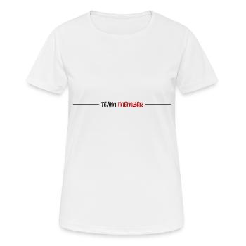 Team Mitglied - Frauen T-Shirt atmungsaktiv - Weiß - Vorne - AI Model Female 172 dark (172cm)
