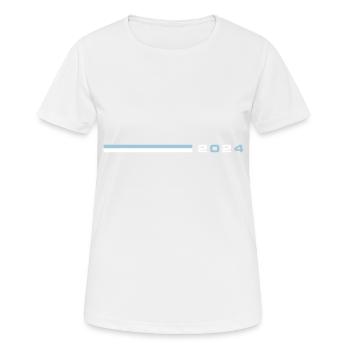 2024 année - T-shirt respirant Femme - blanc - Devant - AI Model Female 172 dark (172cm)