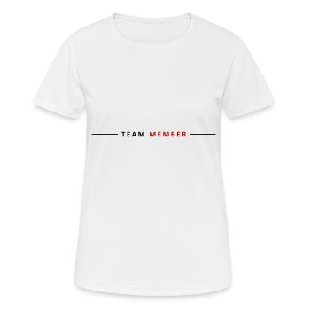 Team Mitglied - Frauen T-Shirt atmungsaktiv - Weiß - Vorne - AI Model Female 172 dark (172cm)