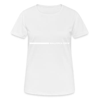Mallorca Crew - Frauen T-Shirt atmungsaktiv - Weiß - Vorne - AI Model Female 172 dark (172cm)