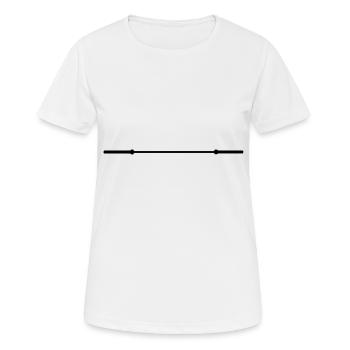 leere Langhantel - Frauen T-Shirt atmungsaktiv - Weiß - Vorne - AI Model Female 172 dark (172cm)