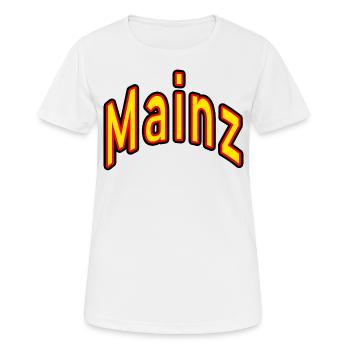 Mainz - Frauen T-Shirt atmungsaktiv - Weiß - Vorne - AI Model Female 172 dark (172cm)