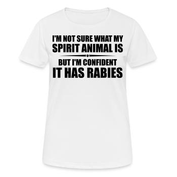 Ich bin mir nicht sicher, was mein Krafttier ist, aber ich bin - Frauen T-Shirt atmungsaktiv - Weiß - Vorne - AI Model Female 172 dark (172cm)