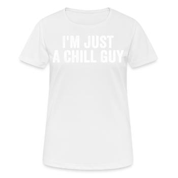 Ich bin einfach ein entspannter Typ - Frauen T-Shirt atmungsaktiv - Weiß - Vorne - AI Model Female 172 dark (172cm)
