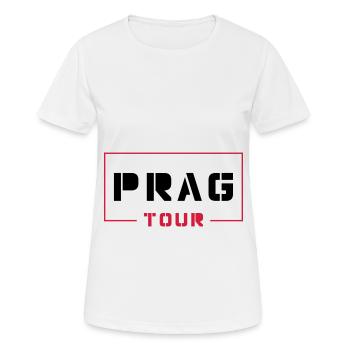 prag tour - Frauen T-Shirt atmungsaktiv - Weiß - Vorne - AI Model Female 172 dark (172cm)