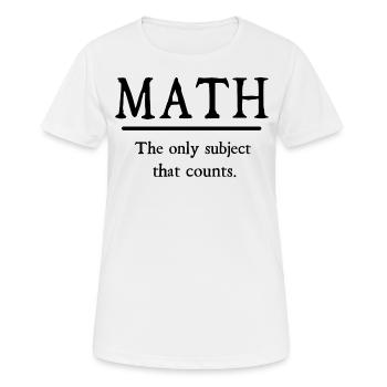 mathématiques - T-shirt respirant Femme - blanc - Devant - AI Model Female 172 dark (172cm)