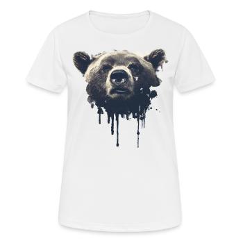 Grizzly - Frauen T-Shirt atmungsaktiv - Weiß - Vorne - AI Model Female 172 dark (172cm)