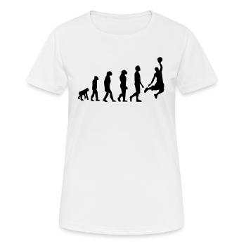 ENTWICKLUNG BASKETBALL - Frauen T-Shirt atmungsaktiv - Weiß - Vorne - AI Model Female 172 dark (172cm)