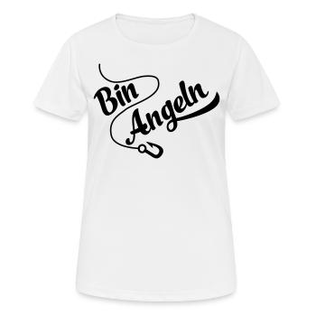 angeln - Frauen T-Shirt atmungsaktiv - Weiß - Vorne - AI Model Female 172 dark (172cm)