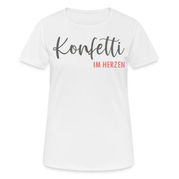 Konfetti im Herzen - Frauen T-Shirt atmungsaktiv - Weiß - Vorne - AI Model Female 172 dark (172cm)