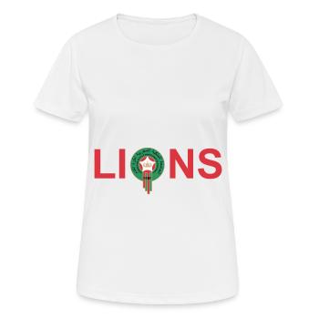Löwen - Frauen T-Shirt atmungsaktiv - Weiß - Vorne - AI Model Female 172 dark (172cm)