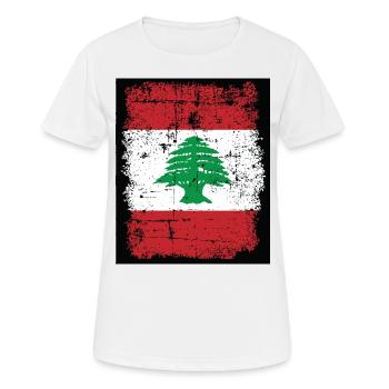 Flag Lebanon Lebanon Flag LebanOn Ce ceor Beirut - Women's Breathable T-Shirt - white - Front - AI Model Female 172 dark (172cm)