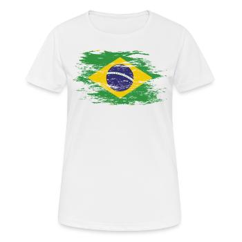 Brazil used - Women's Breathable T-Shirt - white - Front - AI Model Female 172 dark (172cm)