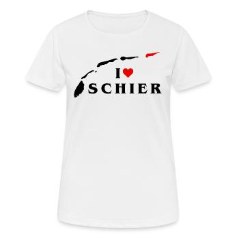 Ich liebe Schier - Frauen T-Shirt atmungsaktiv - Weiß - Vorne - AI Model Female 172 dark (172cm)