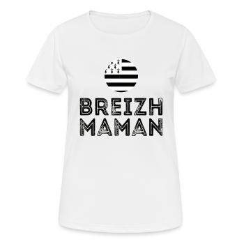 Mother's Day Breton flag for Breizh Maman - Women's Breathable T-Shirt - white - Front - AI Model Female 172 dark (172cm)