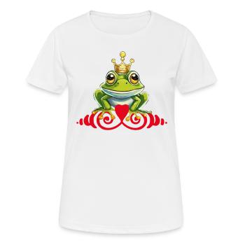 Grenouille Prince Baiser Roi - T-shirt respirant Femme - blanc - Devant - AI Model Female 172 dark (172cm)