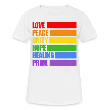 LGBTQ pride values - Women's Breathable T-Shirt - white - Front - AI Model Female 172 dark (172cm)