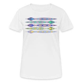 Schlangen - Frauen T-Shirt atmungsaktiv - Weiß - Vorne - AI Model Female 172 dark (172cm)