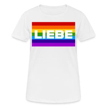 Liebe - Frauen T-Shirt atmungsaktiv - Weiß - Vorne - AI Model Female 172 dark (172cm)