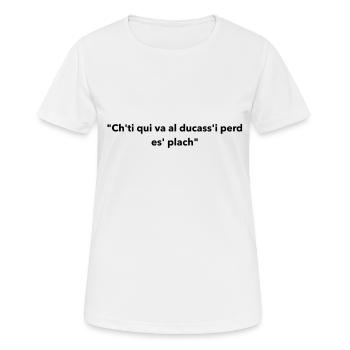 Cadeau humour expression Chti - T-shirt respirant Femme - blanc - Devant - AI Model Female 172 dark (172cm)