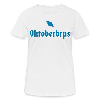 Oktoberbrps shirt - for beer thirst against belching - Women's Breathable T-Shirt - white - Front - AI Model Female 172 dark (172cm)