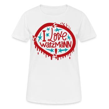 Watzmann Souvenirs Andenken Magneten Tassen - Frauen T-Shirt atmungsaktiv - Weiß - Vorne - AI Model Female 172 dark (172cm)