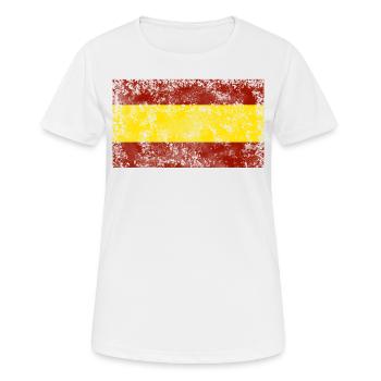 Espagne drapeau vintage Espana - T-shirt respirant Femme - blanc - Devant - AI Model Female 172 dark (172cm)