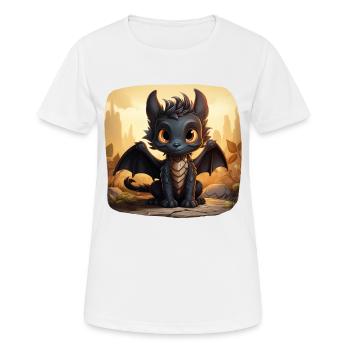 Jack the Sweet Black Dragon - Women's Breathable T-Shirt - white - Front - AI Model Female 172 dark (172cm)