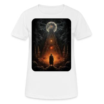 Noël 18ème siècle Fantaisie Vintage - T-shirt respirant Femme - blanc - Devant - AI Model Female 172 dark (172cm)