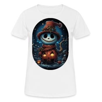James le sympathique bonhomme de neige d’Halloween - T-shirt respirant Femme - blanc - Devant - AI Model Female 172 dark (172cm)