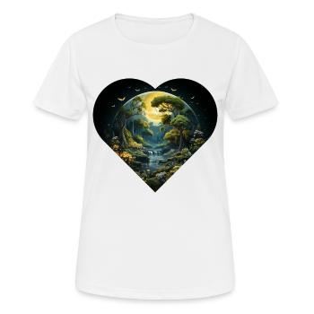 Love Mother Earth - Frauen T-Shirt atmungsaktiv - Weiß - Vorne - AI Model Female 172 dark (172cm)