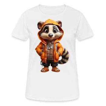 Florian der Dachs - Frauen T-Shirt atmungsaktiv - Weiß - Vorne - AI Model Female 172 dark (172cm)