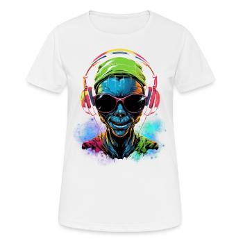 Alien Rave - Frauen T-Shirt atmungsaktiv - Weiß - Vorne - AI Model Female 172 dark (172cm)