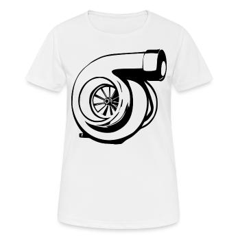 Turbocompresseur - T-shirt respirant Femme - blanc - Devant - AI Model Female 172 dark (172cm)