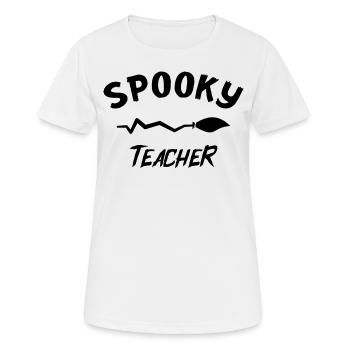 Halloween-Lehrer Gruseliger Lehrer - Frauen T-Shirt atmungsaktiv - Weiß - Vorne - AI Model Female 172 dark (172cm)