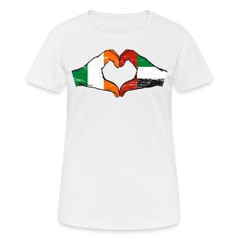 Ireland United Arab Emirates Heart - Women's Breathable T-Shirt - white - Front - AI Model Female 172 dark (172cm)