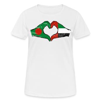 Bangladesh United Arab Emirates Heart - Women's Breathable T-Shirt - white - Front - AI Model Female 172 dark (172cm)