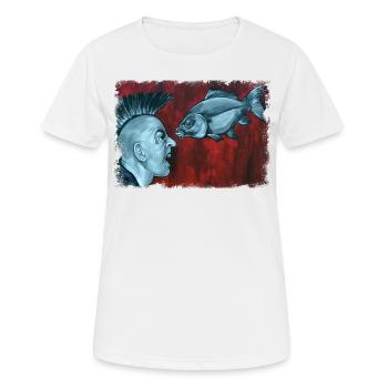 Poisson vs punk - T-shirt respirant Femme - blanc - Devant - AI Model Female 172 dark (172cm)