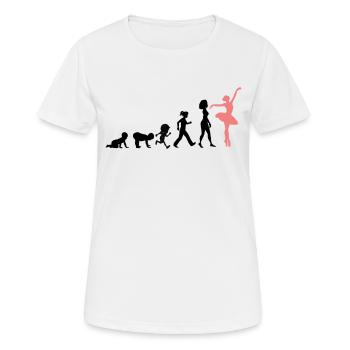 Danse Classique Evolution Idée Cadeau Danseuses - T-shirt respirant Femme - blanc - Devant - AI Model Female 172 dark (172cm)