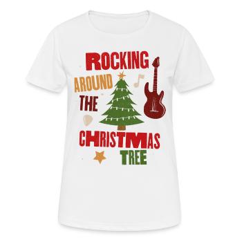 Schaukeln um den Weihnachtsbaum - Frauen T-Shirt atmungsaktiv - Weiß - Vorne - AI Model Female 172 dark (172cm)