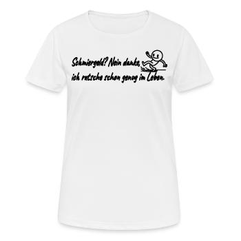 Pot-de-vin, non merci !! - T-shirt respirant Femme - blanc - Devant - AI Model Female 172 dark (172cm)
