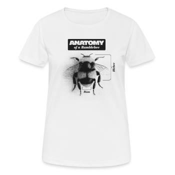 Anatomie d’un bourdon - jeu de mots amusant - T-shirt respirant Femme - blanc - Devant - AI Model Female 172 dark (172cm)