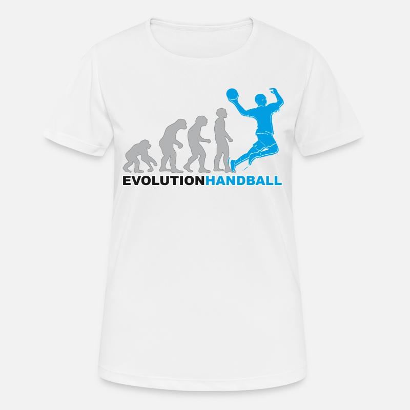 Handball, joueurs de handball, évolution - T-shirt respirant Femme - blanc