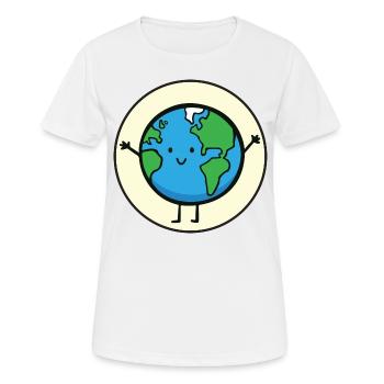 Nachhaltigkeit - Frauen T-Shirt atmungsaktiv - Weiß - Vorne - AI Model Female 172 dark (172cm)