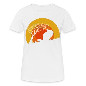Vintage Chinchilla Sonne | Süßes Retro Geschenk - Frauen T-Shirt atmungsaktiv - Weiß - Vorne - AI Model Female 172 dark (172cm)