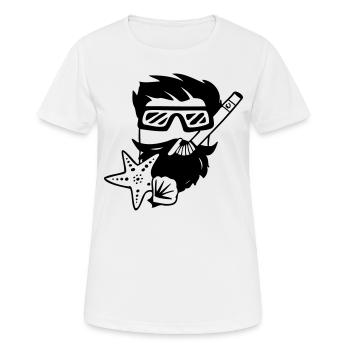 Schnorchler Cube - Frauen T-Shirt atmungsaktiv - Weiß - Vorne - AI Model Female 172 dark (172cm)
