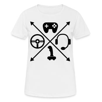 Gaming - T-shirt respirant Femme - blanc - Devant - AI Model Female 172 dark (172cm)