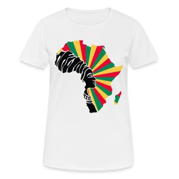 Bénin Bénin Drapeau Afrique Patrimoine Noir - T-shirt respirant Femme - blanc - Devant - AI Model Female 172 dark (172cm)
